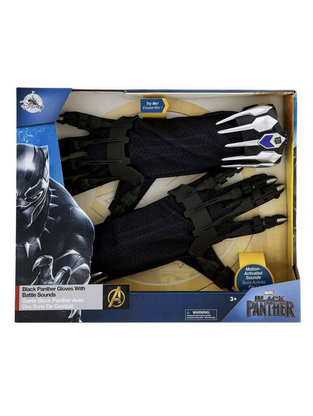 Black Panther role-play gloves, with sounds Disney Box Not Included